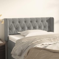 vidaXL Headboard with Ears Light Gray 40.6