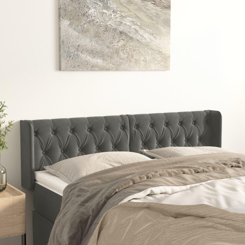 vidaXL Headboard with Ears Dark Gray 57.9