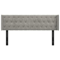 vidaXL Headboard with Ears Light Gray 64.2