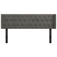 vidaXL Headboard with Ears Dark Gray 64.2