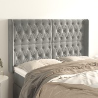 vidaXL Headboard with Ears Light Gray 57.9