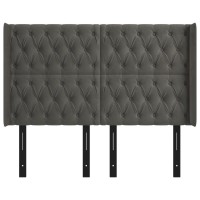 vidaXL Headboard with Ears Dark Gray 57.9