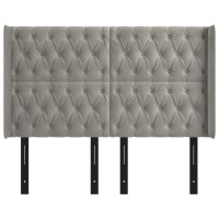 vidaXL Headboard with Ears Light Gray 64.2