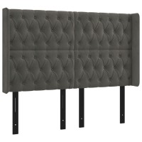 vidaXL Headboard with Ears Dark Gray 64.2