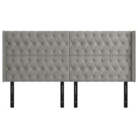 vidaXL Headboard with Ears Light Gray 79.9