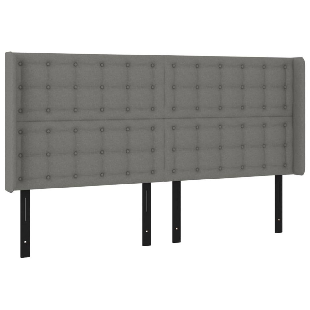 vidaXL Headboard with Ears Dark Gray 64.2