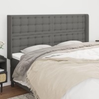 vidaXL Headboard with Ears Dark Gray 64.2