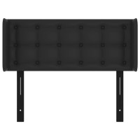 vidaXL Headboard with Ears Black 40.6