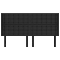 vidaXL Headboard with Ears Black 64.2