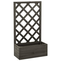 vidaXL Garden Trellis Planter Gray 19.7