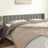 vidaXL Headboard with Ears Light Gray 64.2