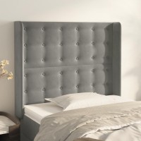 vidaXL Headboard with Ears Light Gray 40.6