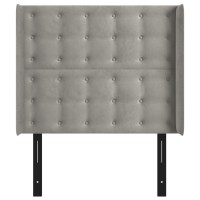 vidaXL Headboard with Ears Light Gray 40.6