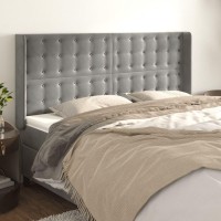 vidaXL Headboard with Ears Light Gray 64.2