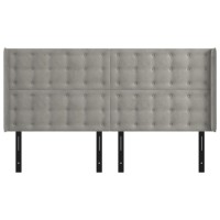 vidaXL Headboard with Ears Light Gray 64.2