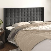 vidaXL Headboard with Ears Dark Gray 64.2