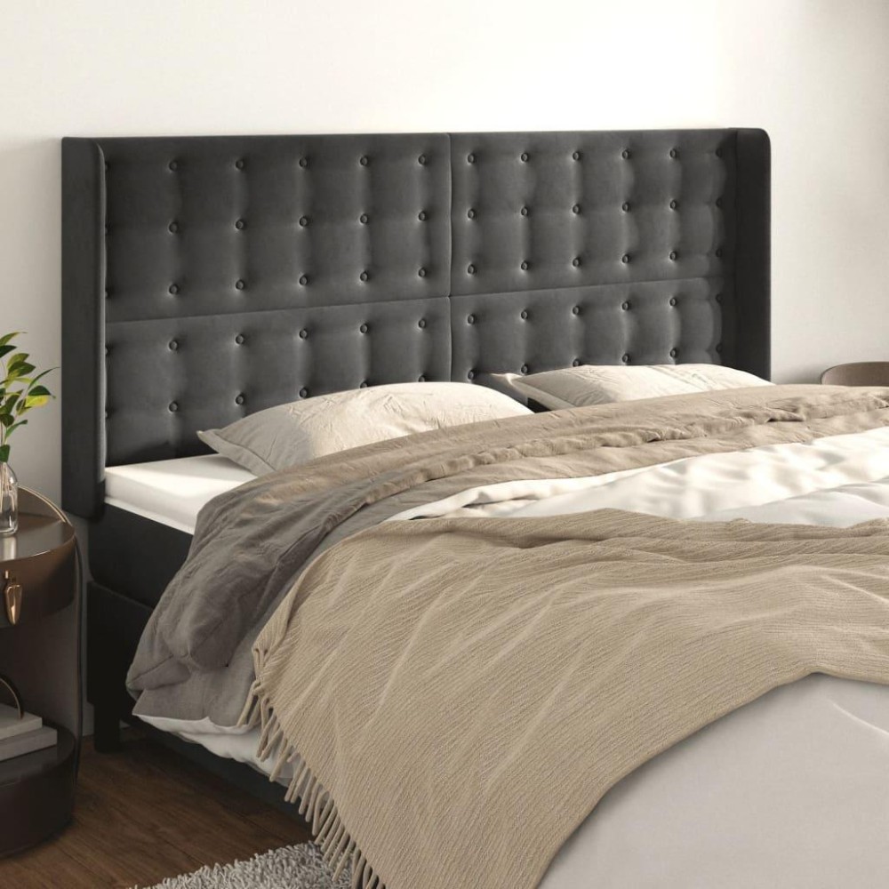 vidaXL Headboard with Ears Dark Gray 72