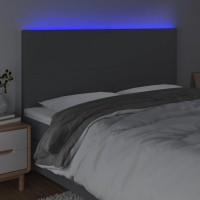 vidaXL LED Headboard Dark Gray 63