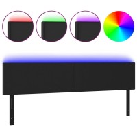 vidaXL LED Headboard Black 70.9