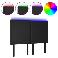 vidaXL LED Headboard Black 56.7