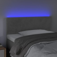 vidaXL LED Headboard Light Gray 39.4