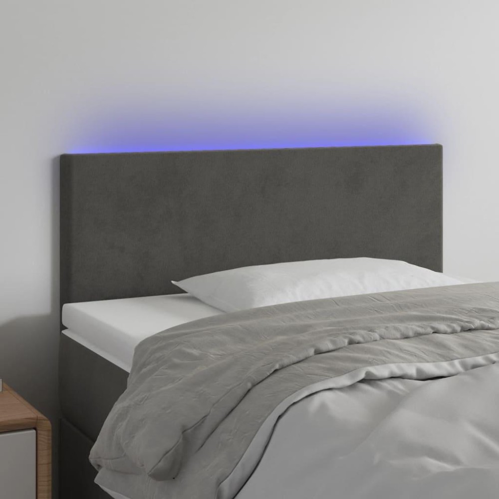 vidaXL LED Headboard Dark Gray 39.4