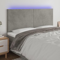 vidaXL LED Headboard Light Gray 63