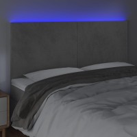 vidaXL LED Headboard Light Gray 63