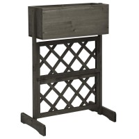 vidaXL Garden Trellis Planter Gray 17.7