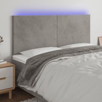 vidaXL LED Headboard Light Gray 78.7