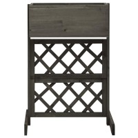 vidaXL Garden Trellis Planter Gray 17.7