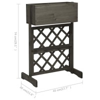 vidaXL Garden Trellis Planter Gray 17.7