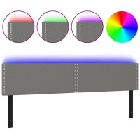 vidaXL LED Headboard Dark Gray 78.7