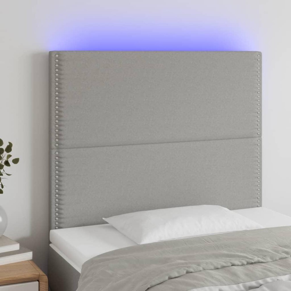 vidaXL LED Headboard Light Gray 39.4