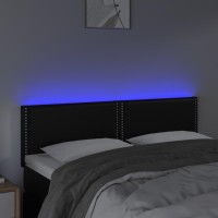 vidaXL LED Headboard Black 56.7