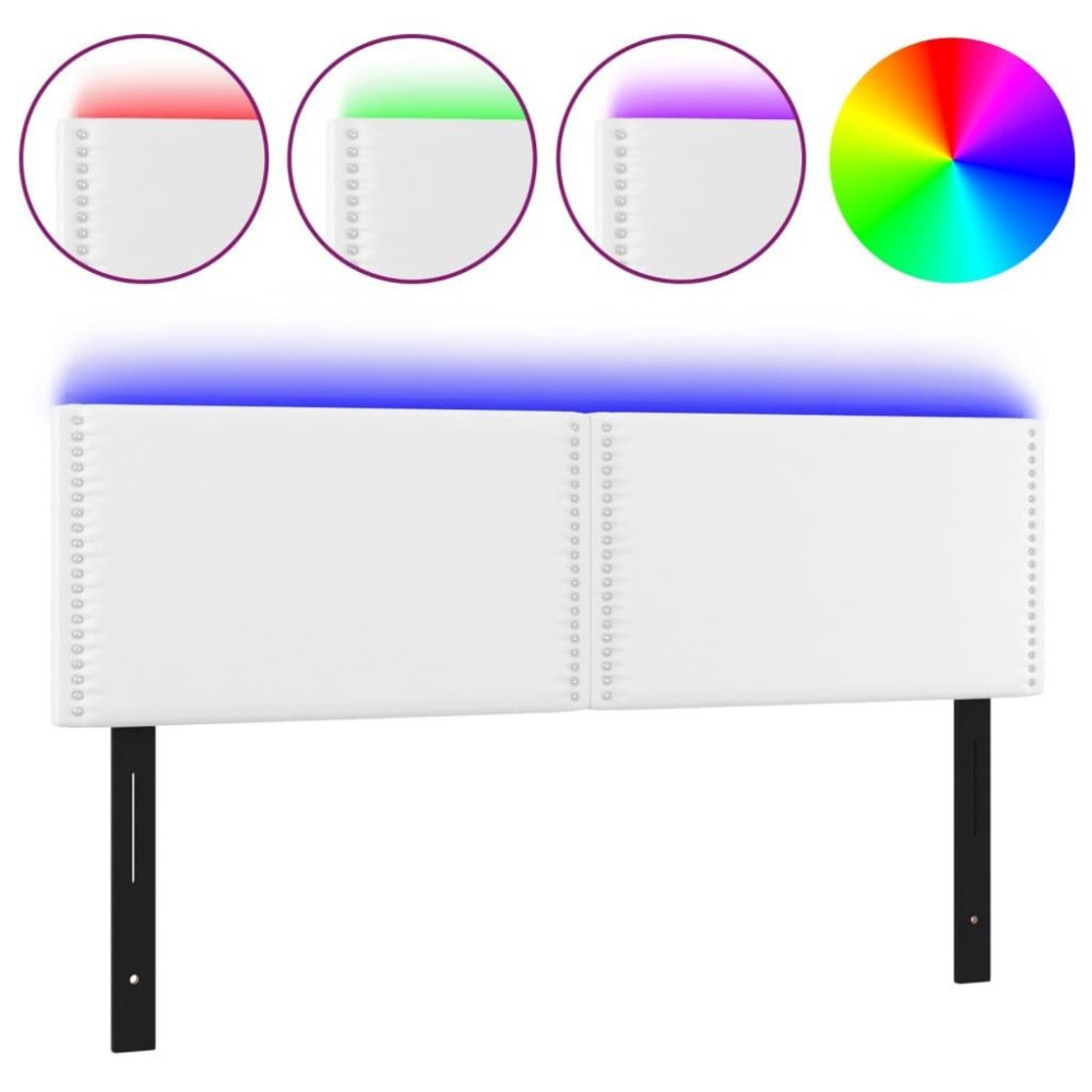 vidaXL LED Headboard White 56.7