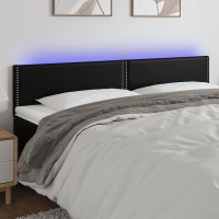 vidaXL LED Headboard Black 63