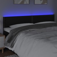 vidaXL LED Headboard Black 63