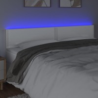 vidaXL LED Headboard White 63