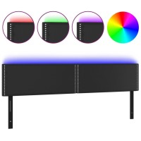 vidaXL LED Headboard Black 70.9