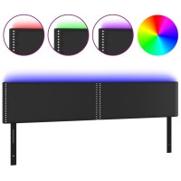 vidaXL LED Headboard Black 78.7