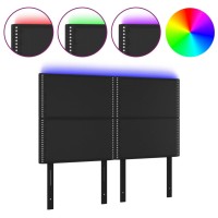 vidaXL LED Headboard Black 56.7