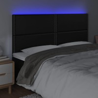 vidaXL LED Headboard Black 63