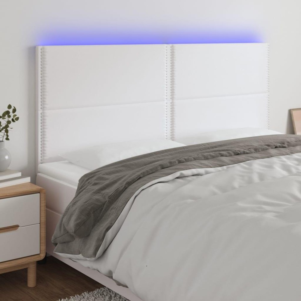 vidaXL LED Headboard White 63