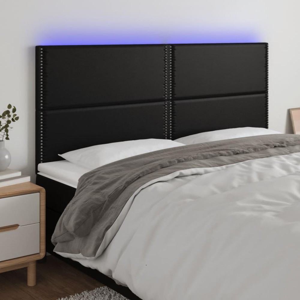 vidaXL LED Headboard Black 70.9