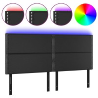 vidaXL LED Headboard Black 78.7