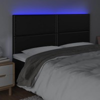 vidaXL LED Headboard Black 78.7