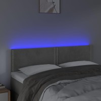 vidaXL LED Headboard Light Gray 56.7