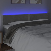 vidaXL LED Headboard Light Gray 70.9