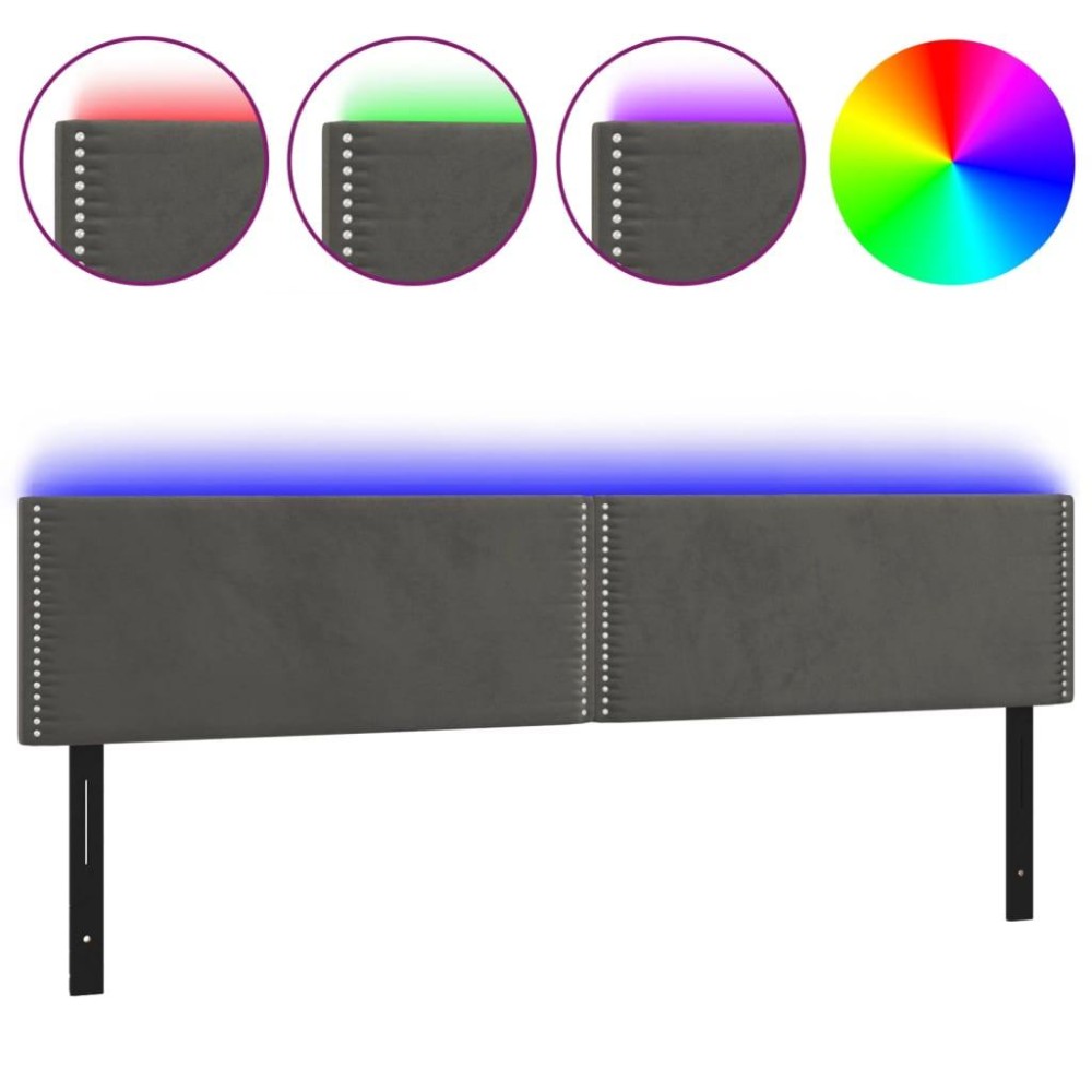 vidaXL LED Headboard Dark Gray 70.9